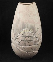 Cliff Art Vase Original Signed Southwest Indian