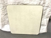 Folding square white table