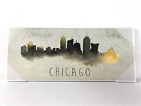 9”x24” wood Chicago art piece