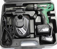 HITACHI 12V DRILL 2 BATTERIES AND CHARGER