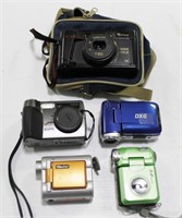 5 MINI CAMCORDERS AND CAMERAS