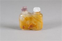Chinese Agate Carved Double Snuff Bottle