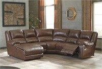 Ashley 194 LEATHER 6 pc Triple Reclining Sectional