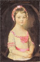 Decorative Print of Girl Portrait with Frame