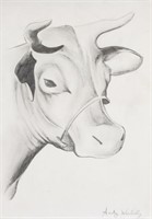 Andy Warhol (American, 1928-1987 Graphite Cow