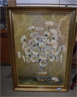 "Daisies and Damask" Print by Stemkowski
