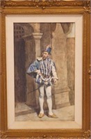 19th c. Watercolor of a Renaissance Guard