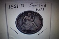 1861o Seated Half Dollar