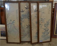 Four Framed Oriental Themed Wall Prints