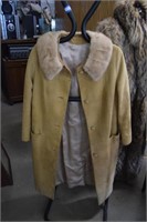 Neiman Marcus Leather Coat w/ Mink Fur Collar
