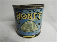 Pure Canadian Honey, Sherk's, Selkirk, ON Tin