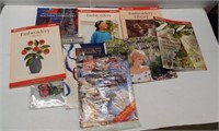 Lot of embroidery sewing books and magazines