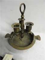 Brass Candle Stand, 8" T
