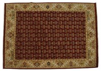 HAND-KNOTTED INDIAN WOOL RUG, 9'10" x 8'