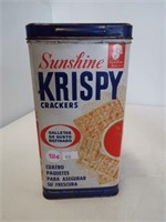 Vintage Sunshine Krispy Crackers tin with lid.