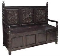 TEAKWOOD HALL BENCH WITH CONCEALED STORAGE