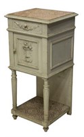 FRENCH LOUIS XVI STYLE PAINTED BEDSIDE CABINET
