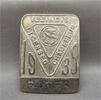 1935 Illinois Chauffer badge.