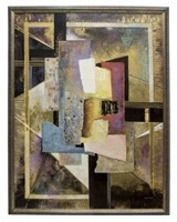 JAMES TURCO, MODERN FRAMED ABSTRACT, "AFFIRMATION"