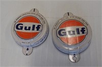 (2) Vintage original 1960's era Tri-Sure Gulf Oil
