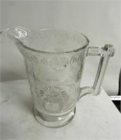 Fantastic Antique Nova Scotia Glass Pitcher, 8.5"T