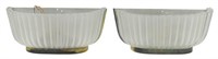 (PAIR) ITALIAN ART DECO FROSTED GLASS WALL SCONCES