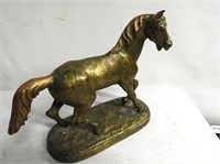 Antique Cast Brass Horse, 9" L