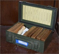 Vtg First aid Kit in Metal Box
