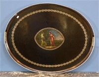 VICTORIAN TOLEWARE PAINTED TRAY