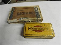 Bachelor Cigar Box & Goldflake Cigarette Tin
