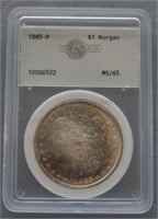 1885 Morgan AGS MS-65 Silver $1 Dollar
