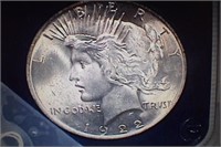 1922 Uncirculated  Peace Silver Dollar