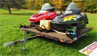 (2) Snowmobiles and trailer including 1994