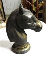 Cast Iron Horse Head for Hitching Post, 9.5" T