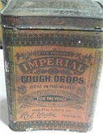 Imperial Cough Drops Tin, R.J. Watson, Toronto