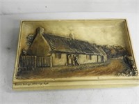 1906 Burn's Cottage Relief Carved Plaque