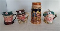 (3) Walls toby mugs/character jugs in various
