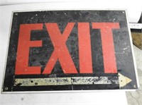 Enamel Exit Sign, 14" x 10"