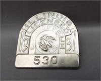 1937 Illinois Chauffer badge.