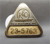 Reo Motors Inc. badge 23-5763 employee badge