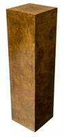 ITALIAN BURL WALNUT DISPLAY PEDESTAL