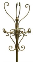 ITALIAN GILT IRON HALL TREE WITH HAT & COAT RACKS