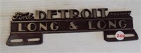 New York Bronze Sign Inc. "Long and Long Detroit