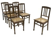 (6) FRENCH COUNTRY PROVINCIAL STYLE WALNUT CHAIRS