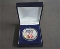 1999 Painted BU American Silver Eagle 1oz. Coin