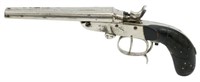 BELGIUM DOUBLE BARREL PERCUSSION PISTOL