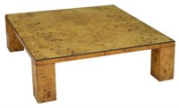 MODERN BIRDSEYE MAPLE COFFEE TABLE, WILLY RIZZO