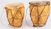 Tribal Wood and Natural Hide Drums
