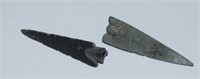Two Ancient Scythian Bronze Arrowheads