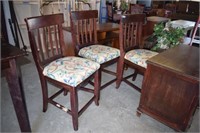 Three Pub-Height Dining Chairs